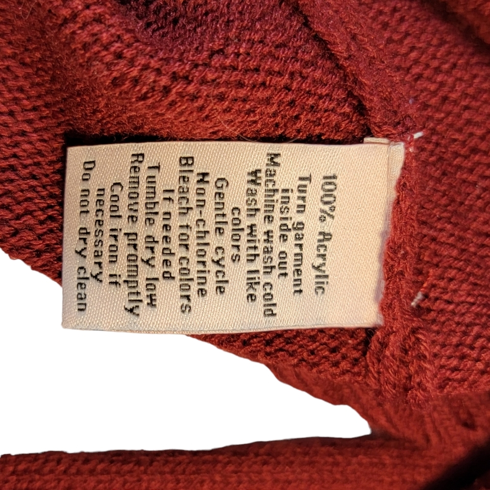 Juicy Couture Red Mock Neck Studded Light Weight 3 Seasons Streetwear Sweater XS - Picture 8 of 12